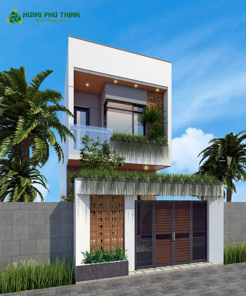Bản vẽ thiết kế nhà 4x14m phong cách hiện đại